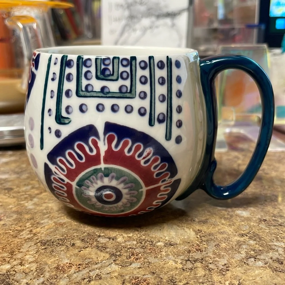 Anthropologie Orchid Pavilion Mug